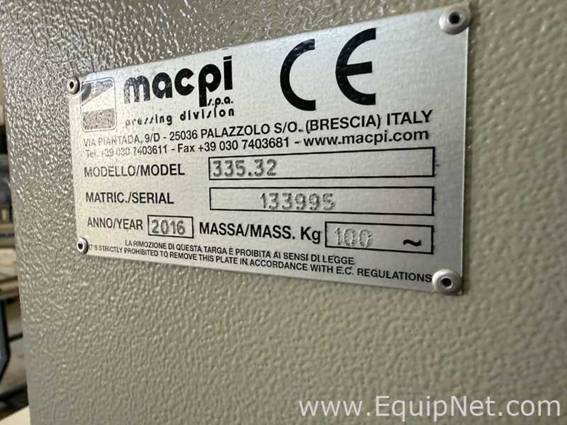 Macpi s.p.a 335.32 Automatic Adhesive Laydown Machine with Side Trimmer - Image 7 of 7