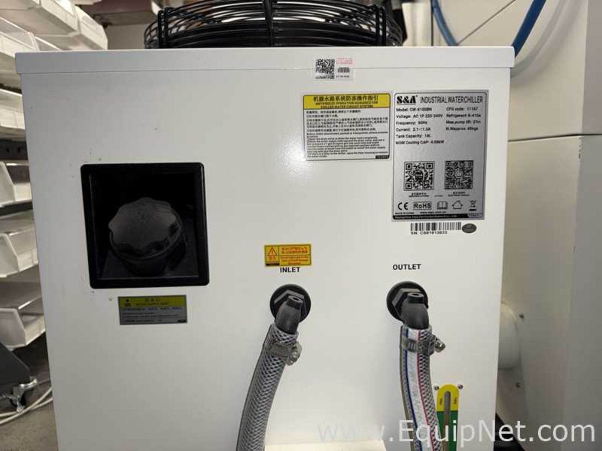 3-axis 180W Galvo CO2 Laser Head Scanner/Marking Machine with S and A CW-6100 Industrial Chiller - Image 17 of 19