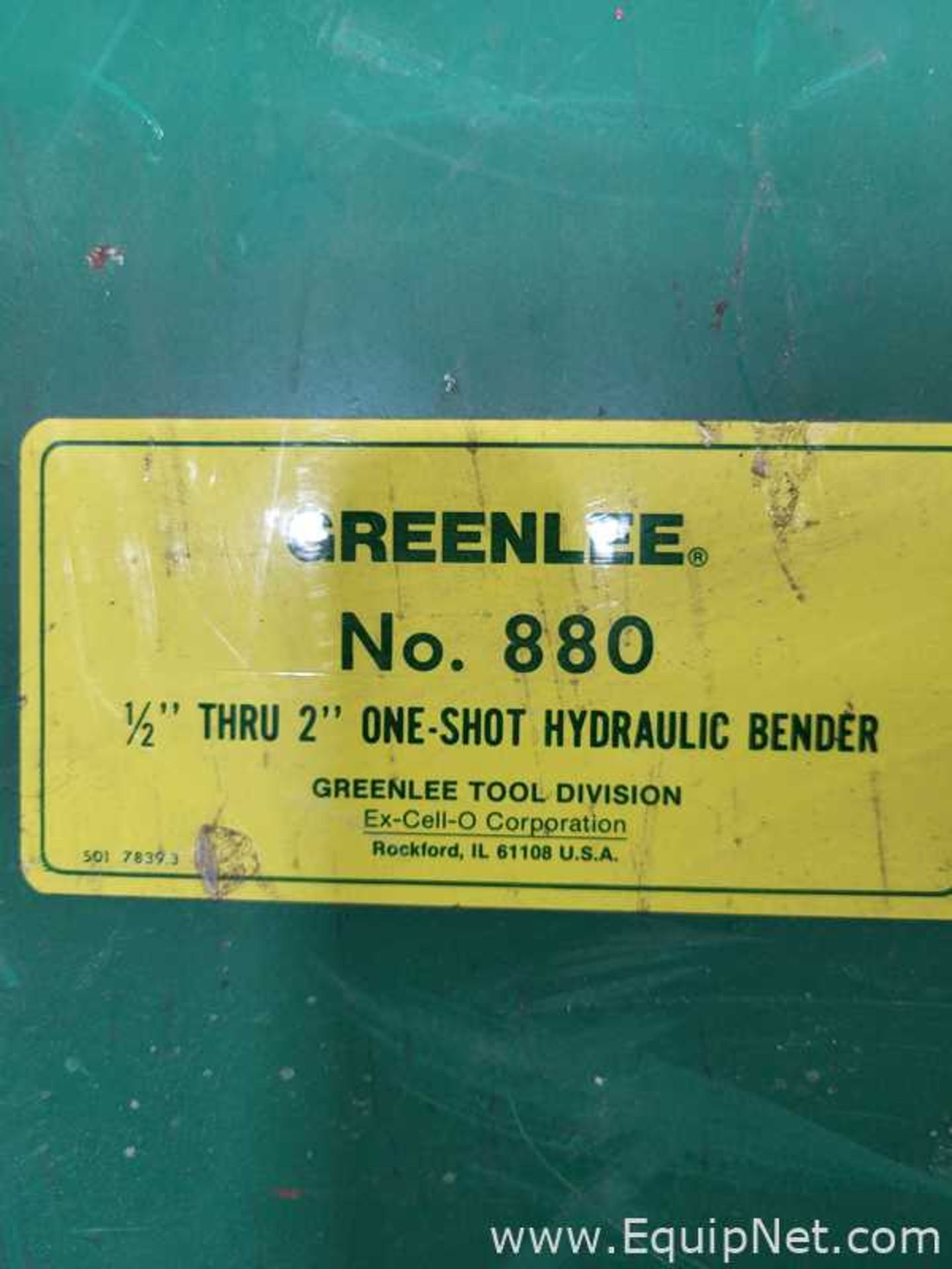 Greenlee 880 One-Shot Hydraulic Bender - Image 6 of 7