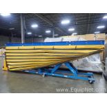 Pony Express-2000 lbs Capacity 216Lx36inW Custom Portable Adjustable Height 72-12in Roller Conveyor