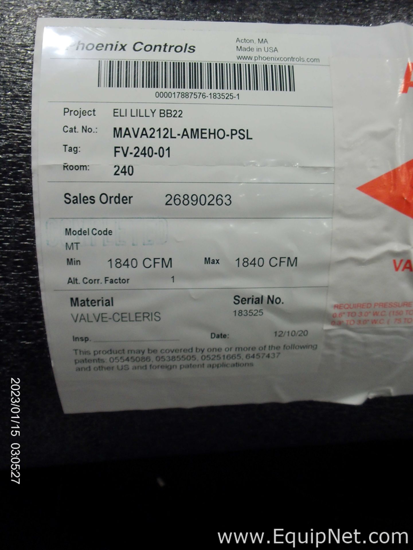 Lot Of 2 Phoenix Controls Valve-Celeris - Image 5 of 5