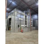 Rohner Industrial Semi-Down Draft Spray Booth with Pressurized Ceiling Plenum