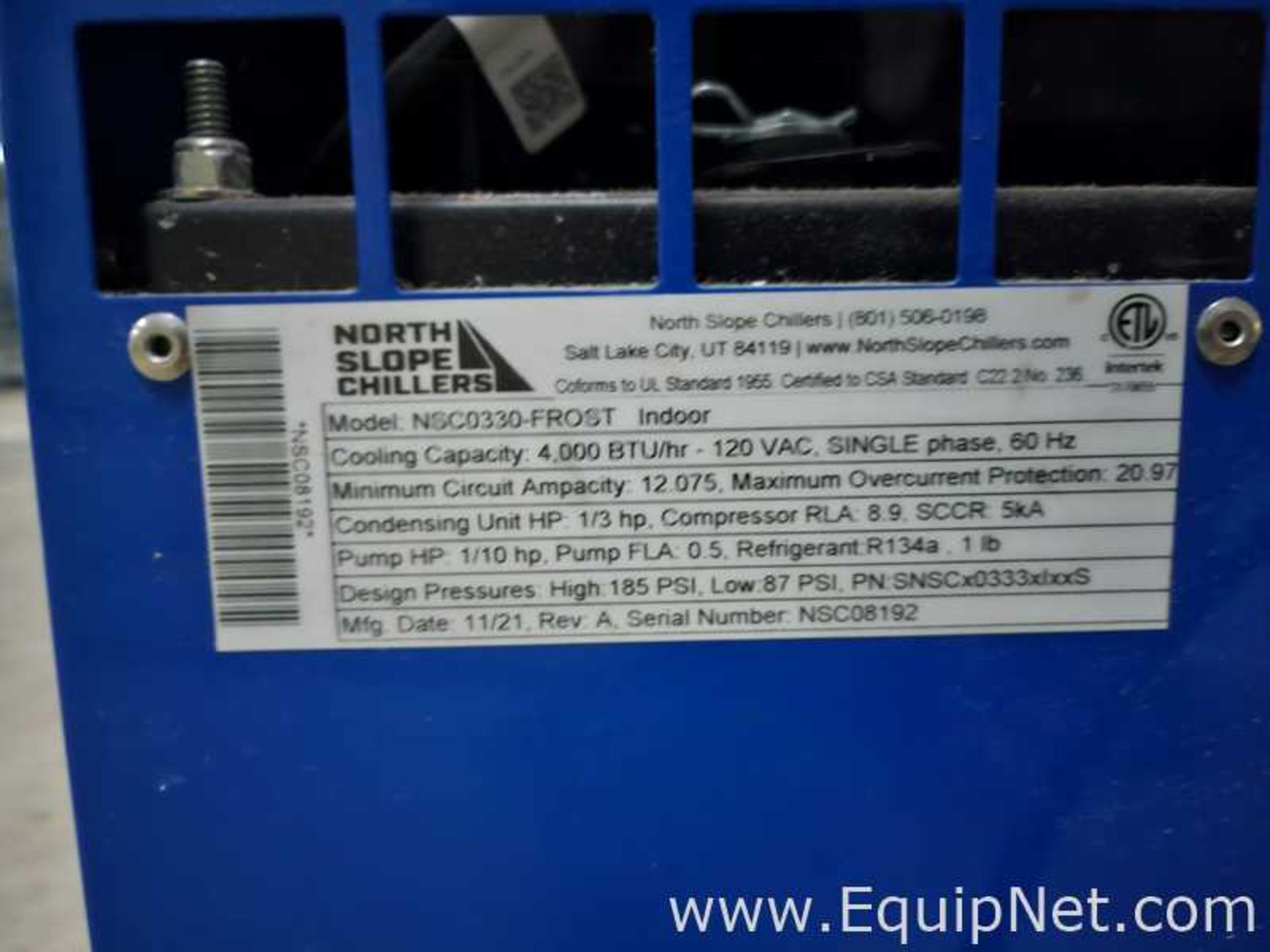 North Slope Chillers NSC0330-Frost Indoor Chiller