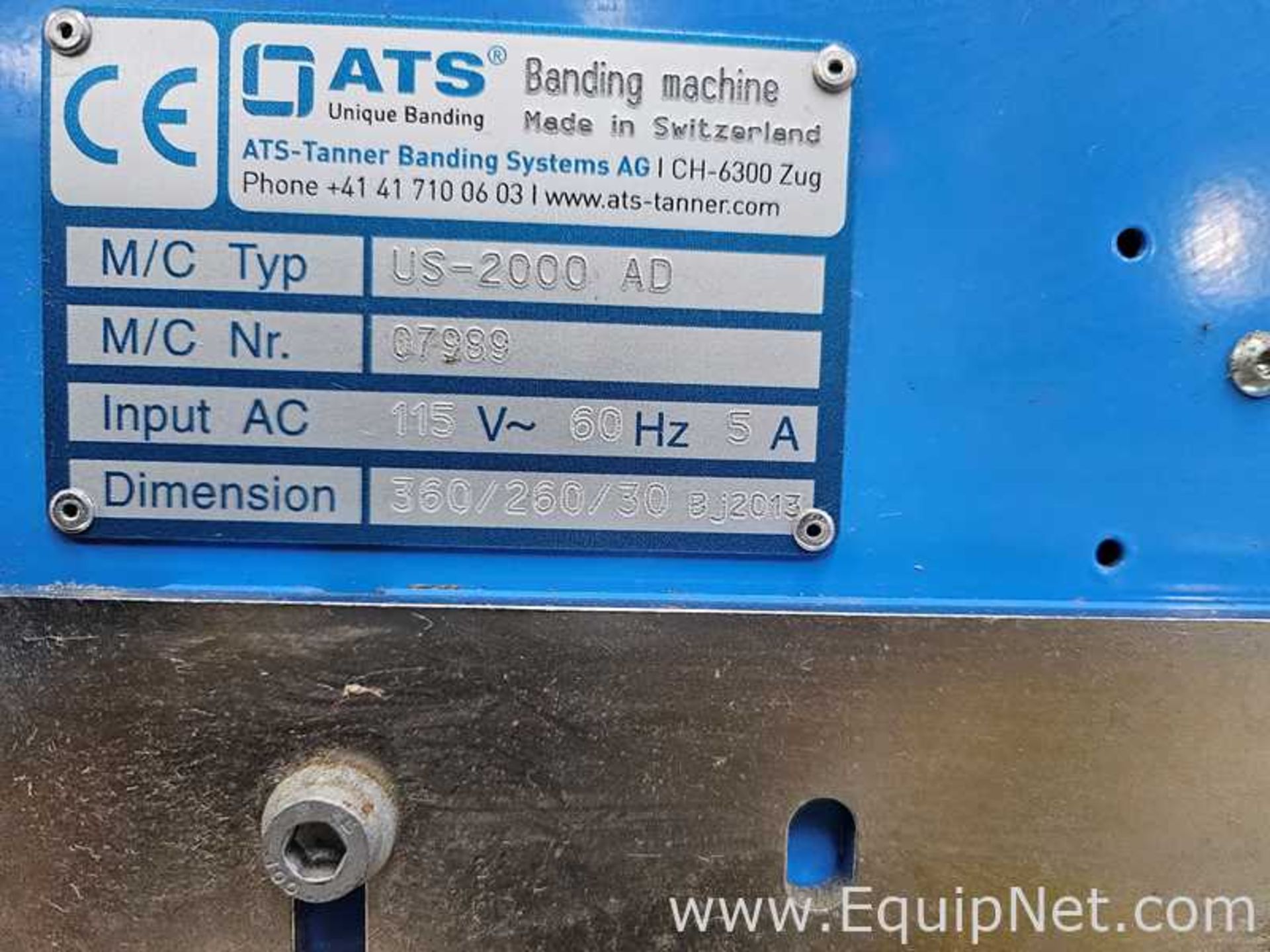 ATS-Tanner Banding Systems AG US-2000 AD Bander - Image 5 of 7