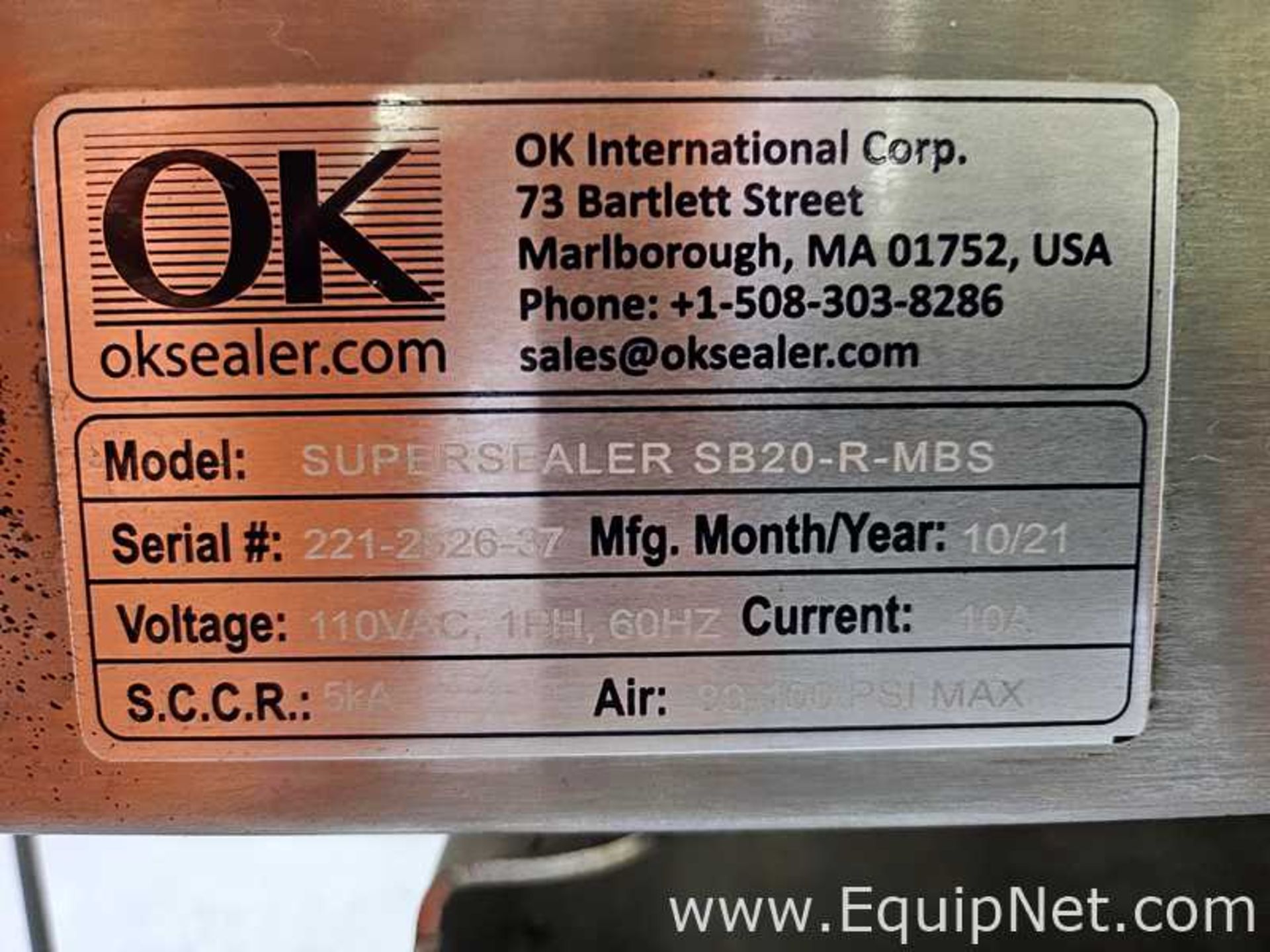 OK Sealer Superealer SB20-R-MBS Sealer - Image 7 of 7
