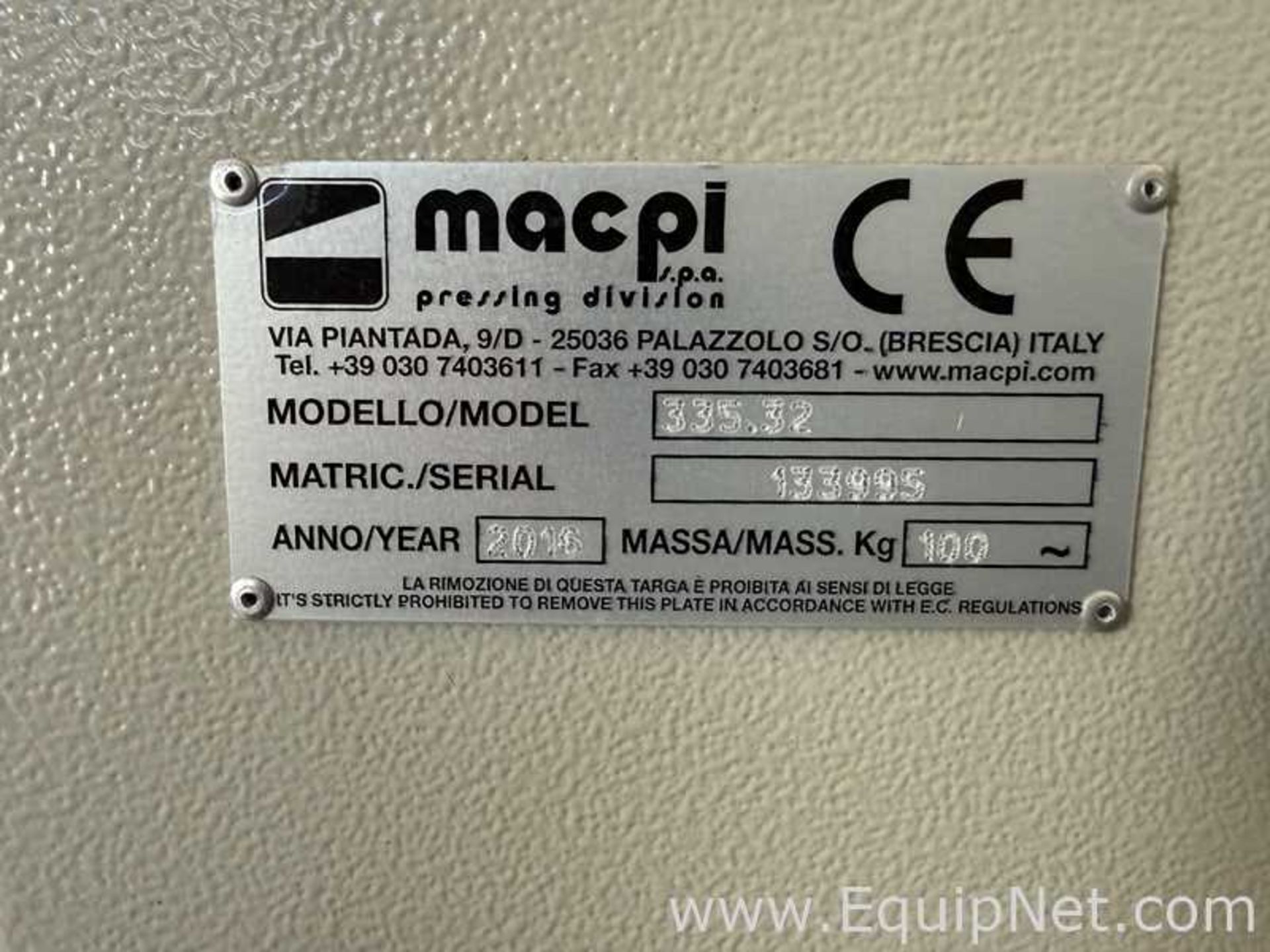 Macpi s.p.a 335.32 Automatic Adhesive Laydown Machine with Side Trimmer - Image 6 of 7