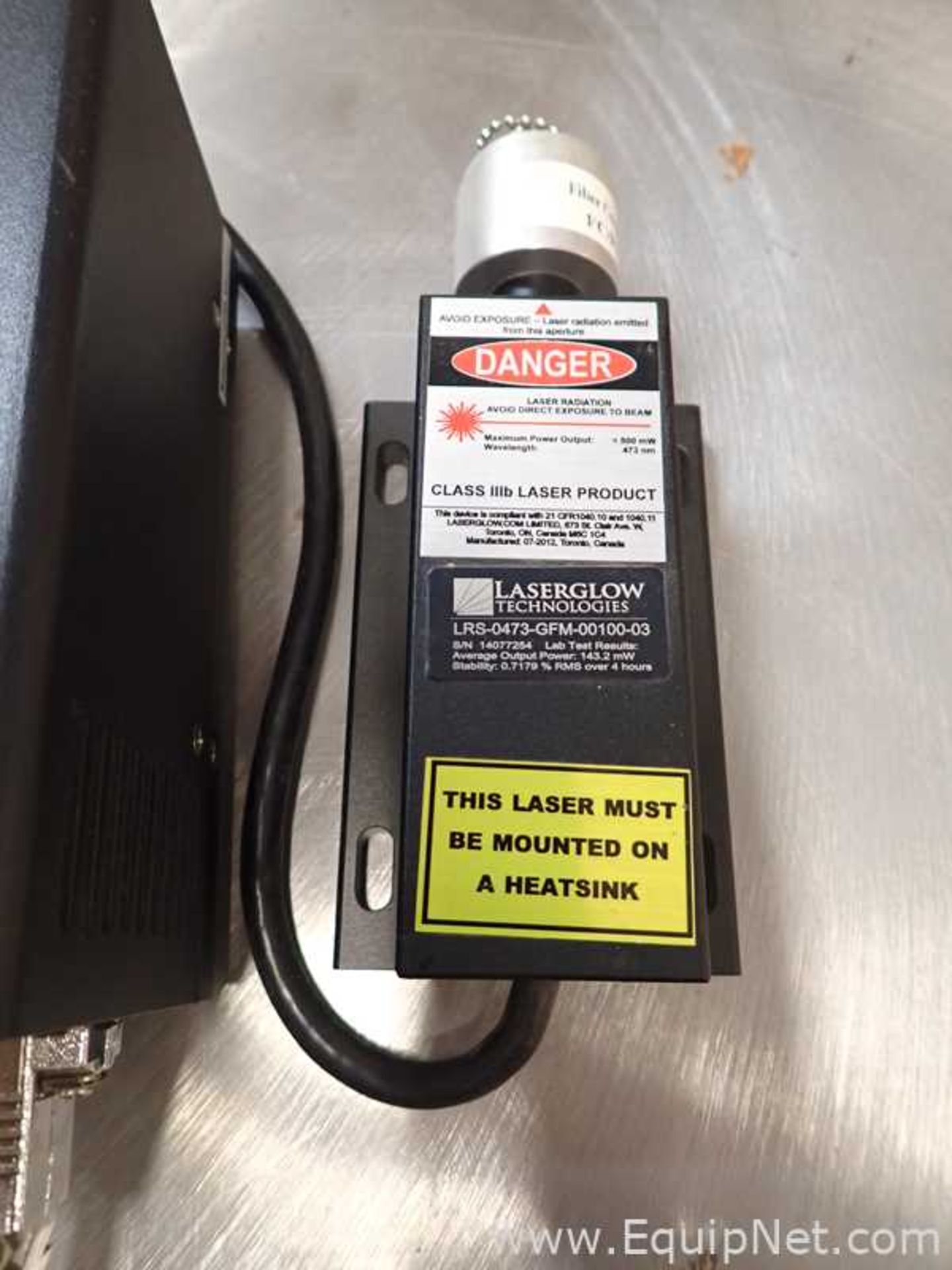 Laserglow Technologies LRS-0532-PFM-00100-05 Class IIIb Laser with Power Supply, Fiber Optic Cable - Image 2 of 6