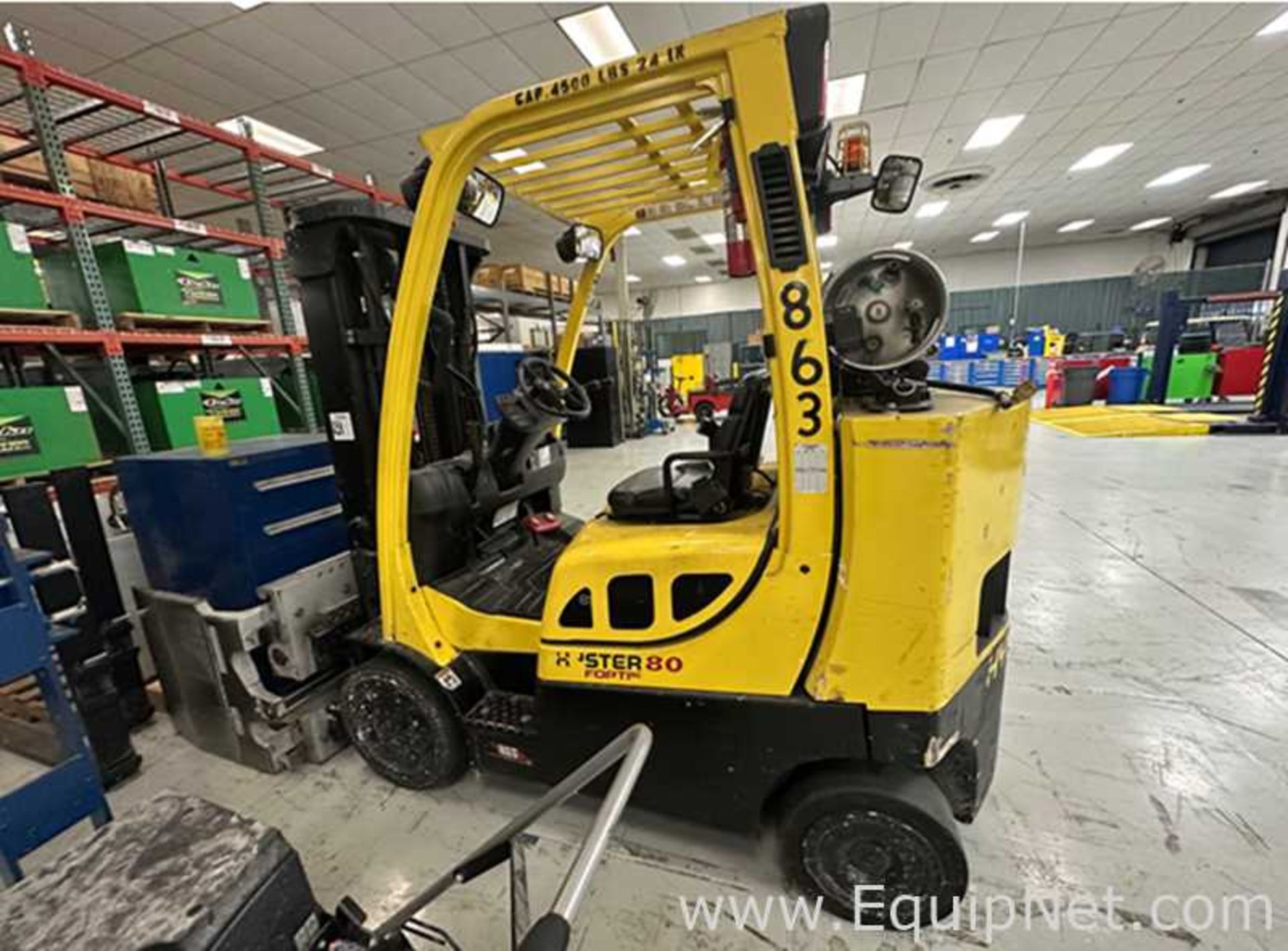 Hyster Co S80FTBCS Fork Lift Truck With Cascade Technologies SS-70D-4308R1 Pulp Clamp Attachment