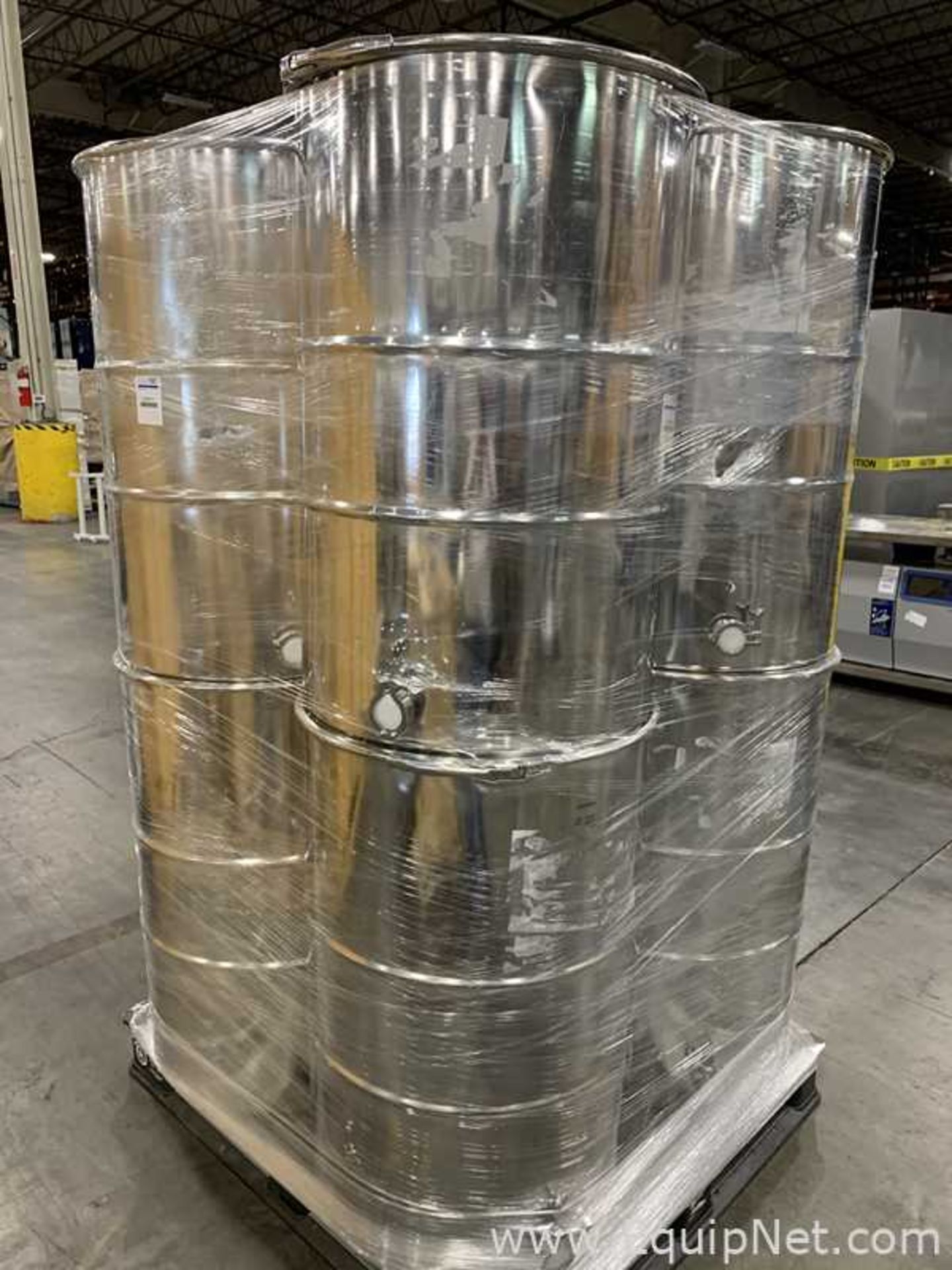 One Pallet of Eight ServoLift Stainless Steel Drums - Product Drums - Image 3 of 4