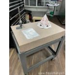 Starrett Crystal Pink Granite Inspection Surface Plate with Mobile Stand