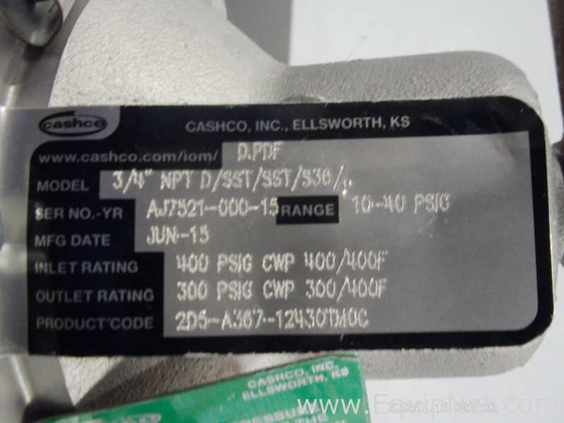 Cashco Inc. 3/4 Inch NPT D SST/SST/S36 - Image 6 of 8