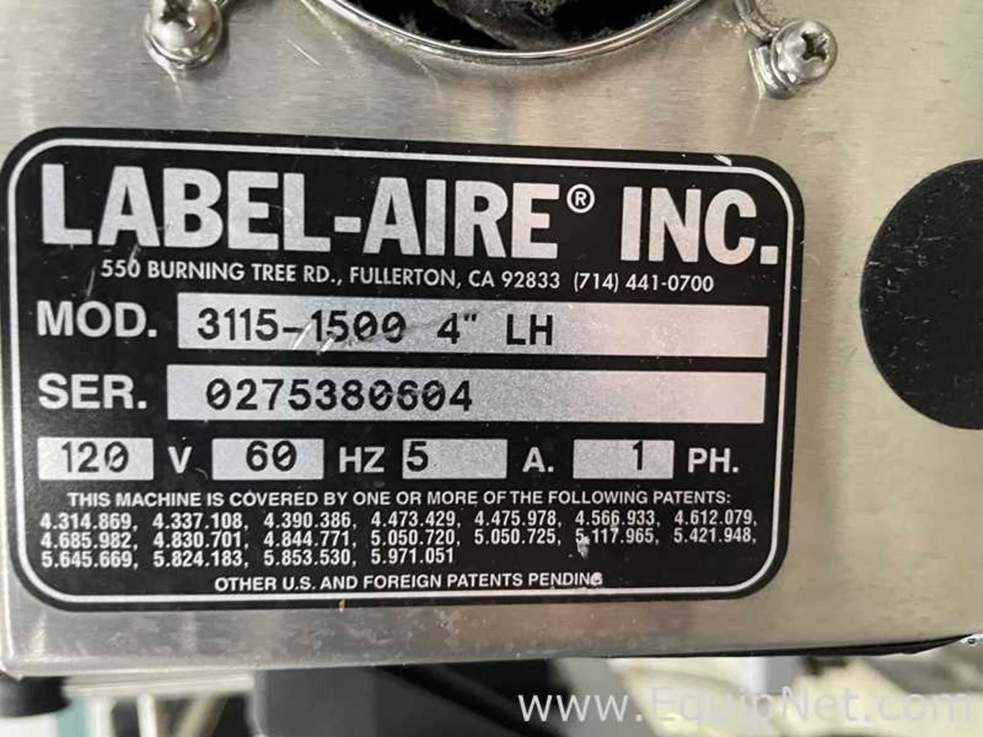 RL Craig Labeller With Label Aire 3115-1500 4 in LH - Image 8 of 16