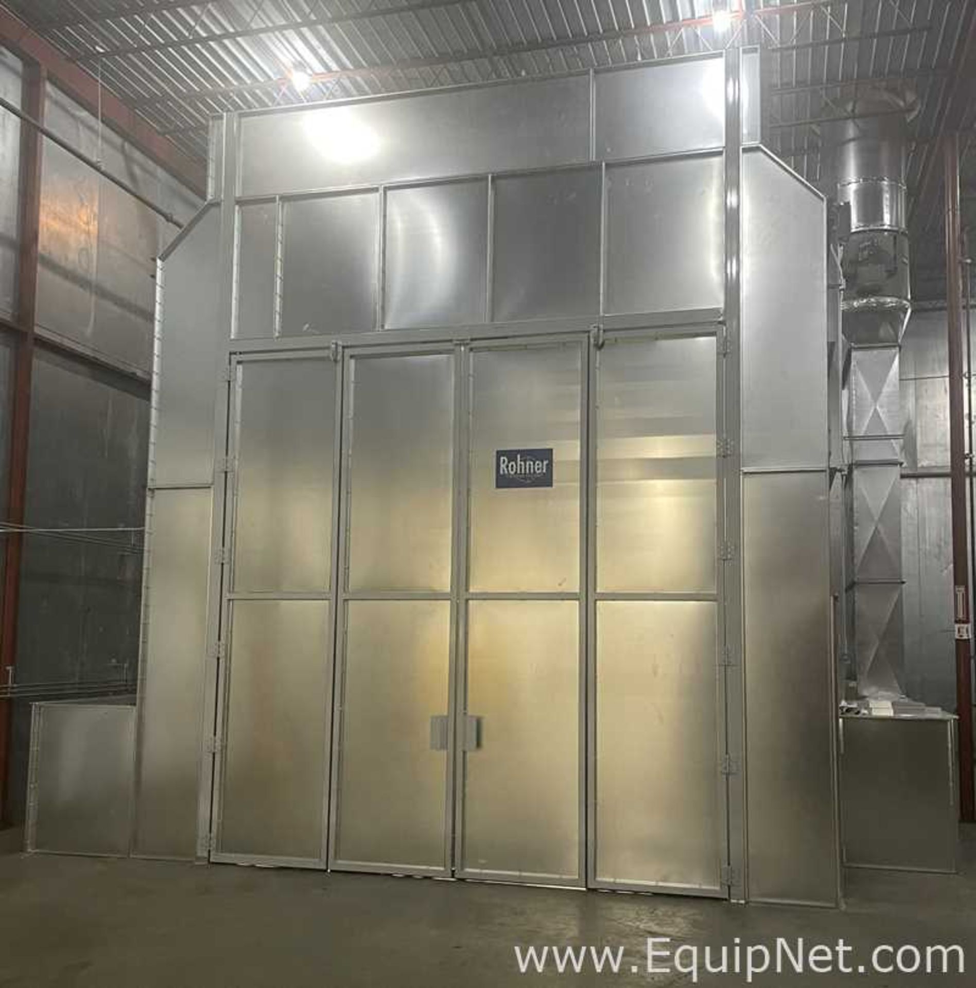 Rohner Industrial Semi-Down Draft Spray Booth with Pressurized Ceiling Plenum - Image 3 of 4
