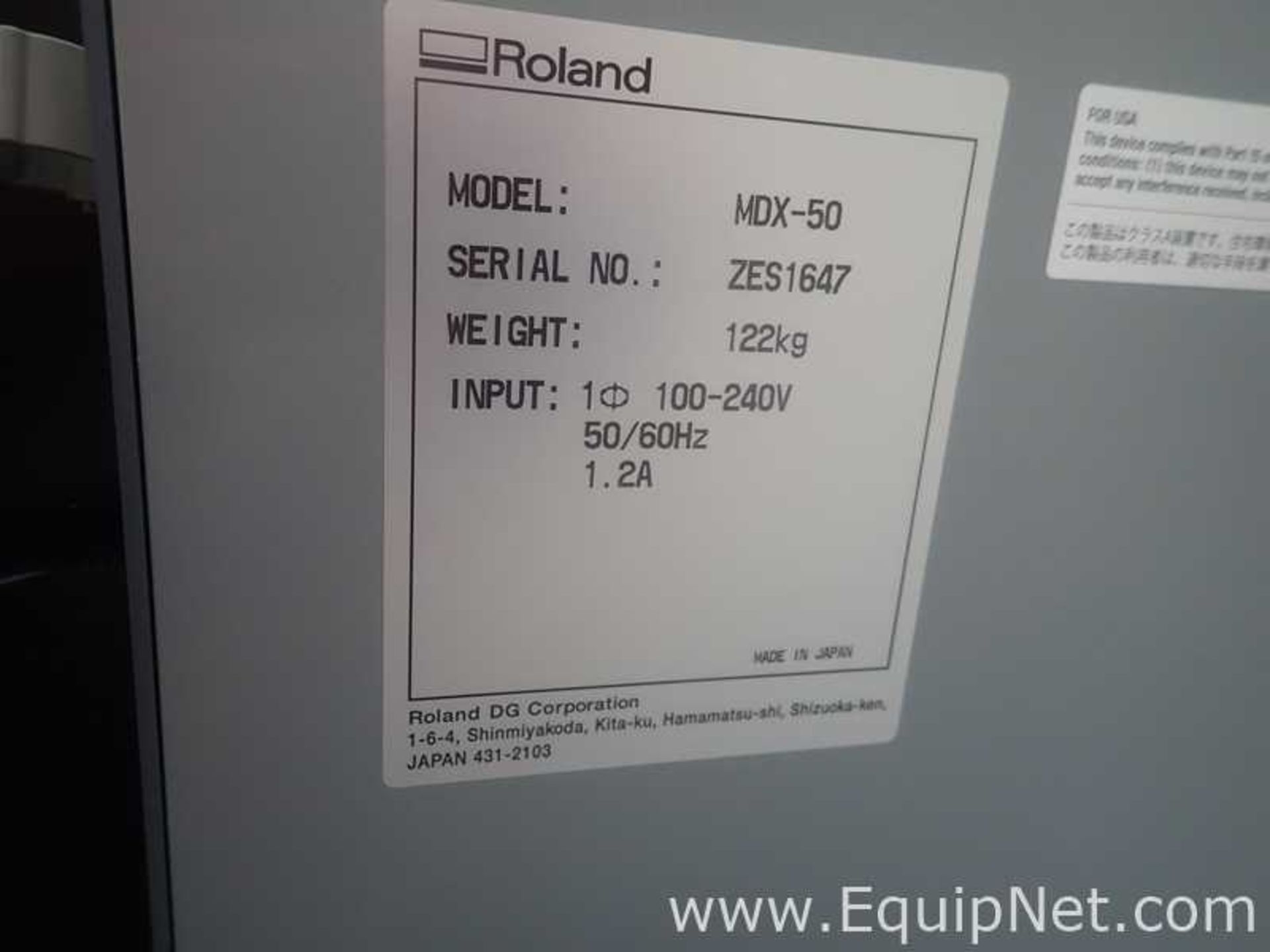 Roland Modela MDX-50 Benchtop CNC Milling Machine on Rolling Table - Image 12 of 18