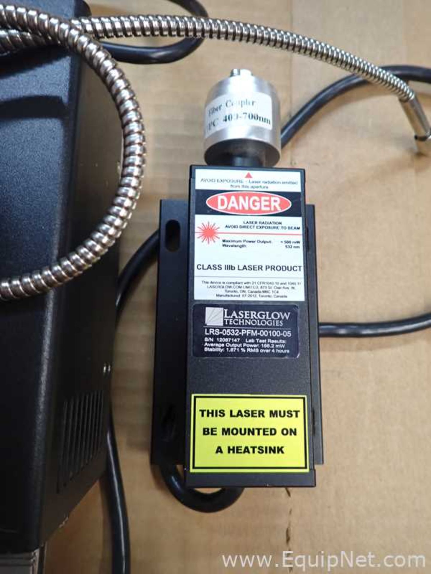 Laserglow Technologies LRS-0532-PFM-00100-05 Class IIIb Laser with Power Supply, Fiber Optic Cable - Image 3 of 7