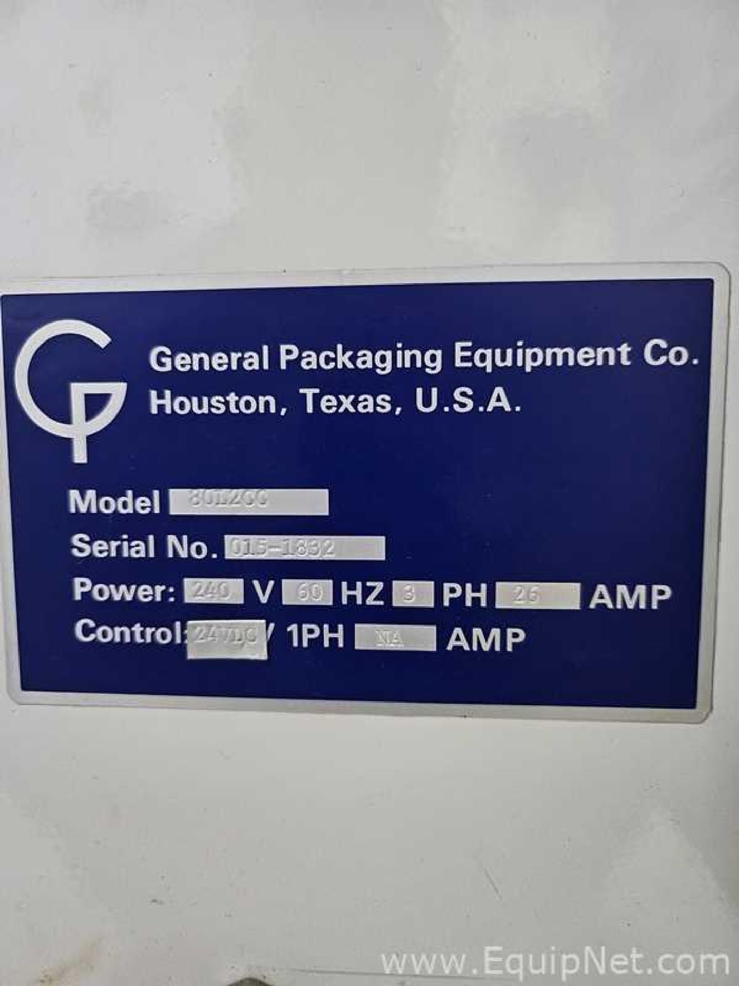 General Packaging Equipment 80L2CC Vertical Form Fill Seal Machine