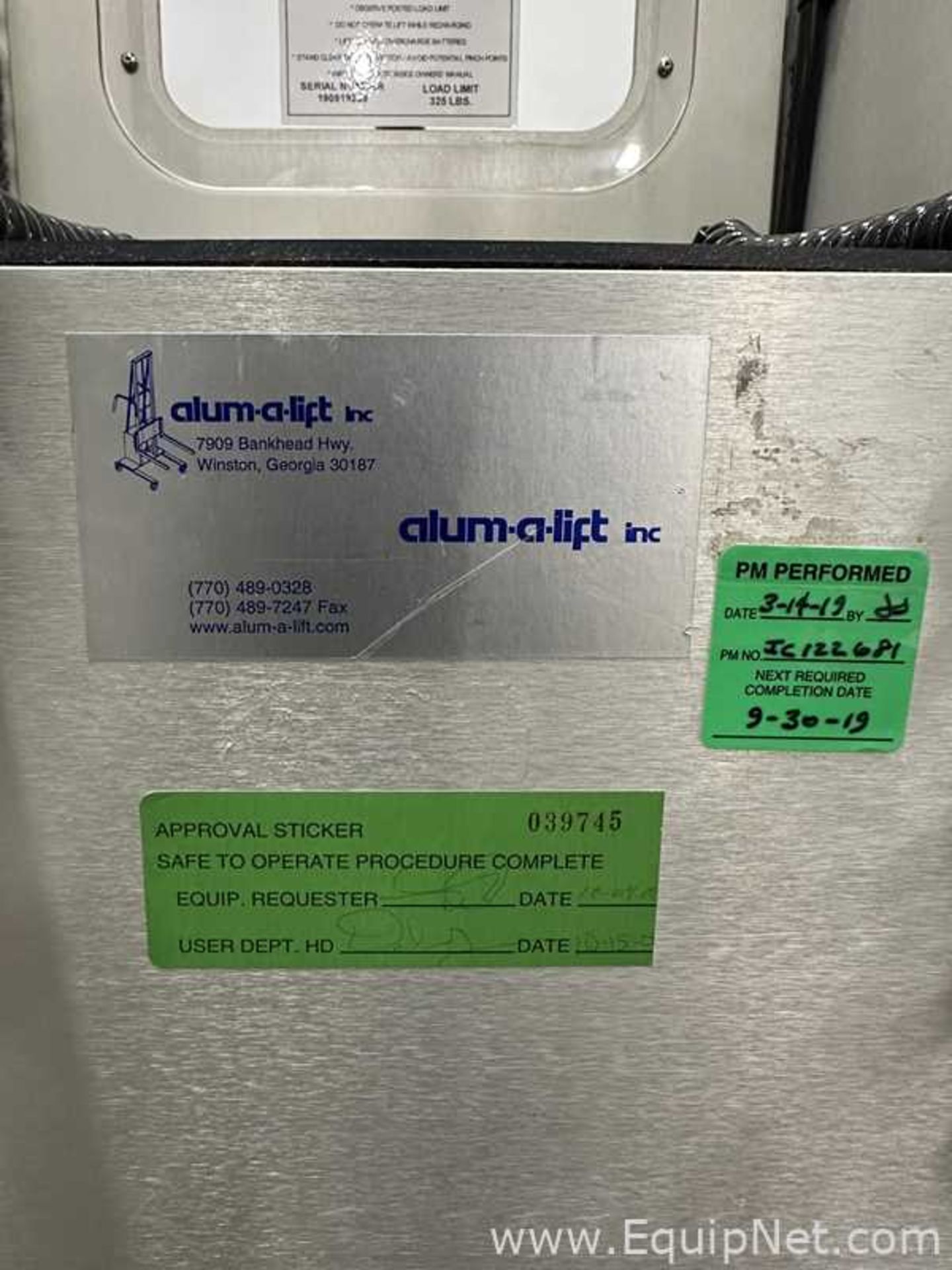 Alum A Lift Battery Operated Lift With Barrell Clamp - Image 12 of 21