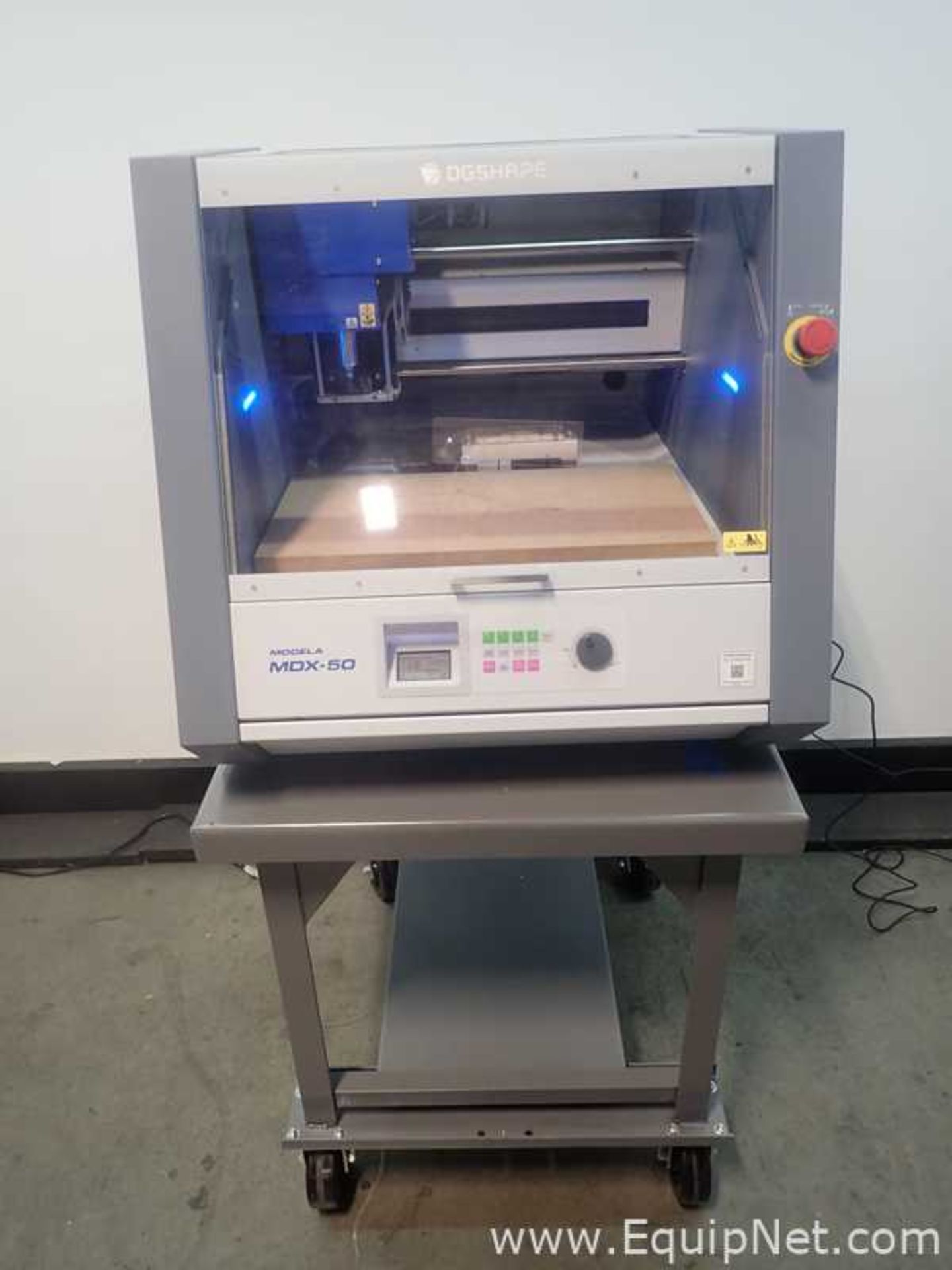 Roland Modela MDX-50 Benchtop CNC Milling Machine on Rolling Table