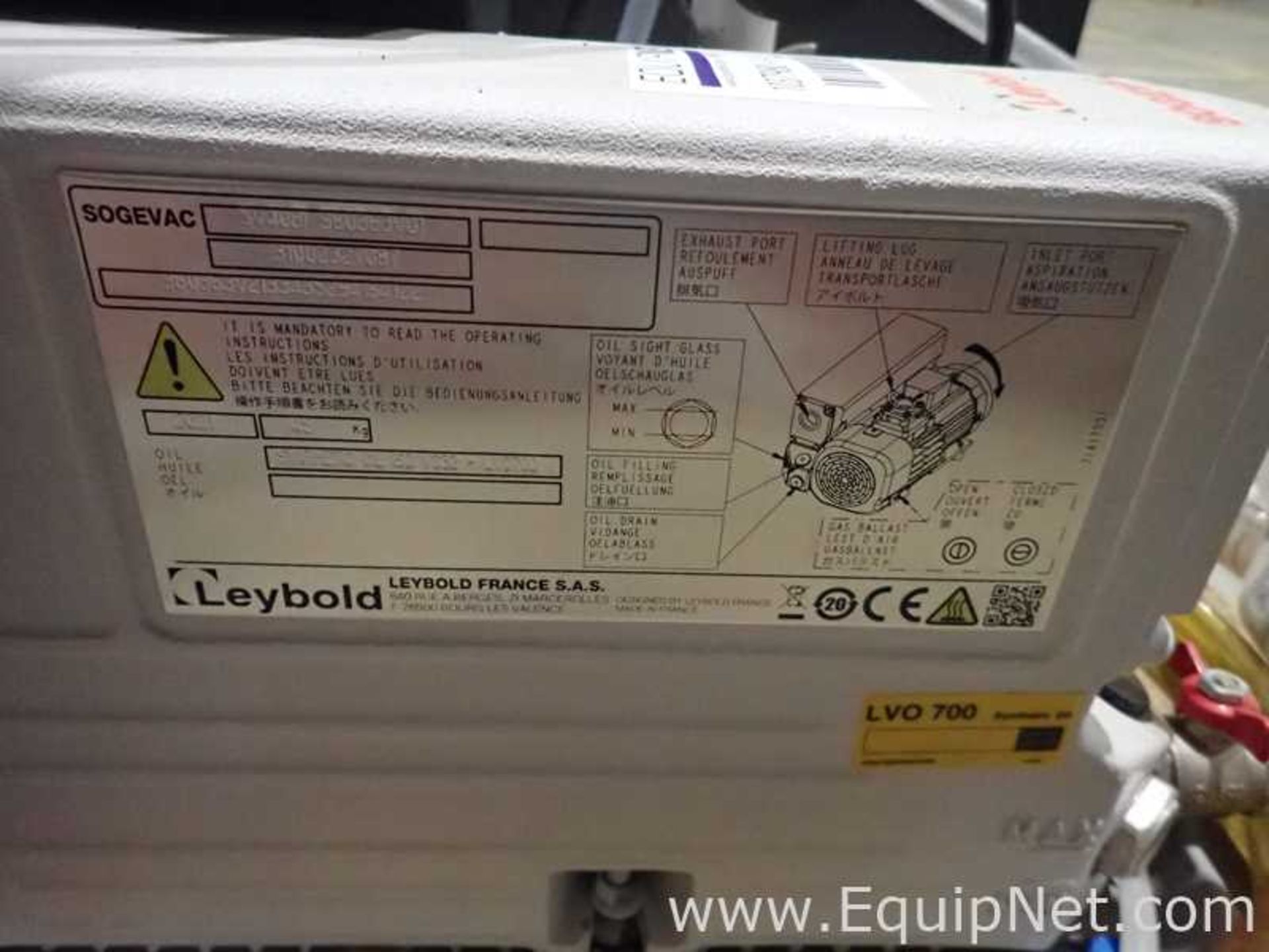 Leybold Sogevac SV 65 BI FC Vacuum Pump - Image 3 of 3