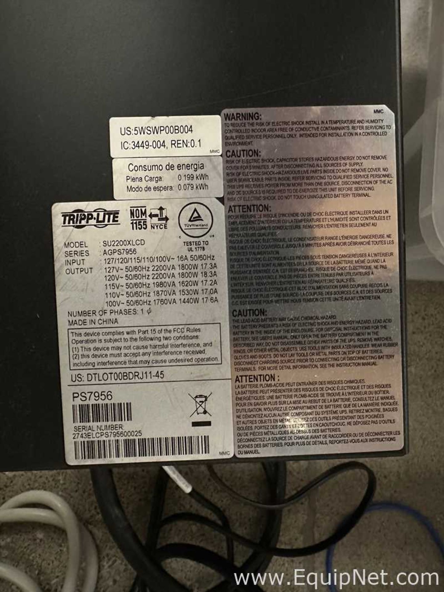 Tripp Lite SU2200XLCD SmartOnline 2.2kVA 1.8 kW 120V UPS - Image 2 of 2