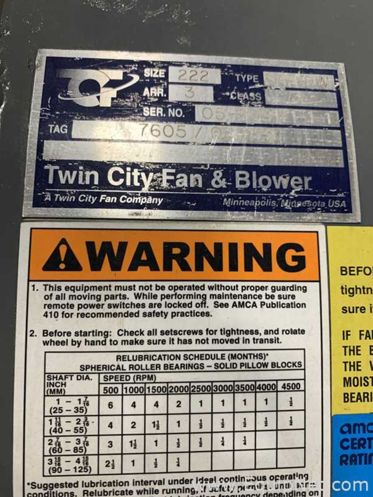 Twin City Fan BAF-DW Centrifugal Blower - Fan - Image 6 of 6