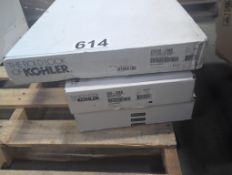 Kohler items: 22068 graze pull down kitchen faucet, 596 pull down kitchen faucet, and 1930 faucet