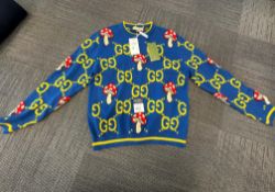 Gucci pullover, 4370 BLUETTE/MC , XXXL (authentic)