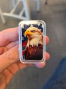 1 oz Scottsdale eagle colored silver bar