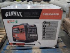 GENMAX dual fuel inverter generator, GM 7500used