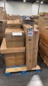 box of portable water flossers, furniture, inverter generator, and other items