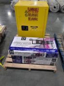 Multiple TV wall mounts, flammable cabinet