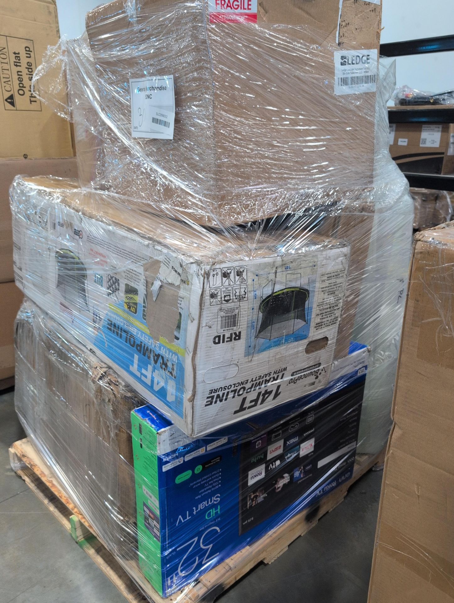 32 inch on TV, 14 foot trampoline, ledge lounger side table, multiple mattresses, portable welding, - Image 2 of 9