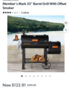 barrel grill with offset smoker