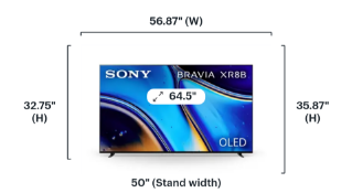 Sony Bravia XR8B 65 inch TV not tested