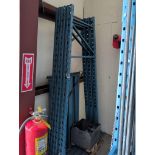 blue racking in corner
