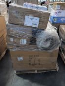 Countertop classic microwave, rolled mattress, racing seat, another microwave, furniture and more