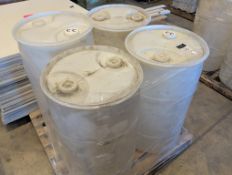 large plastic barrels