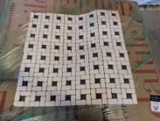 biscuit black dot tile