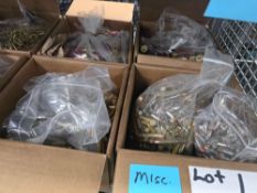 Shelf of miscellaneous ammo, 9 mm, 7.62, 25, shotgun 12 gauge, 45, more shotgun 12 gauge, 20 gauge s