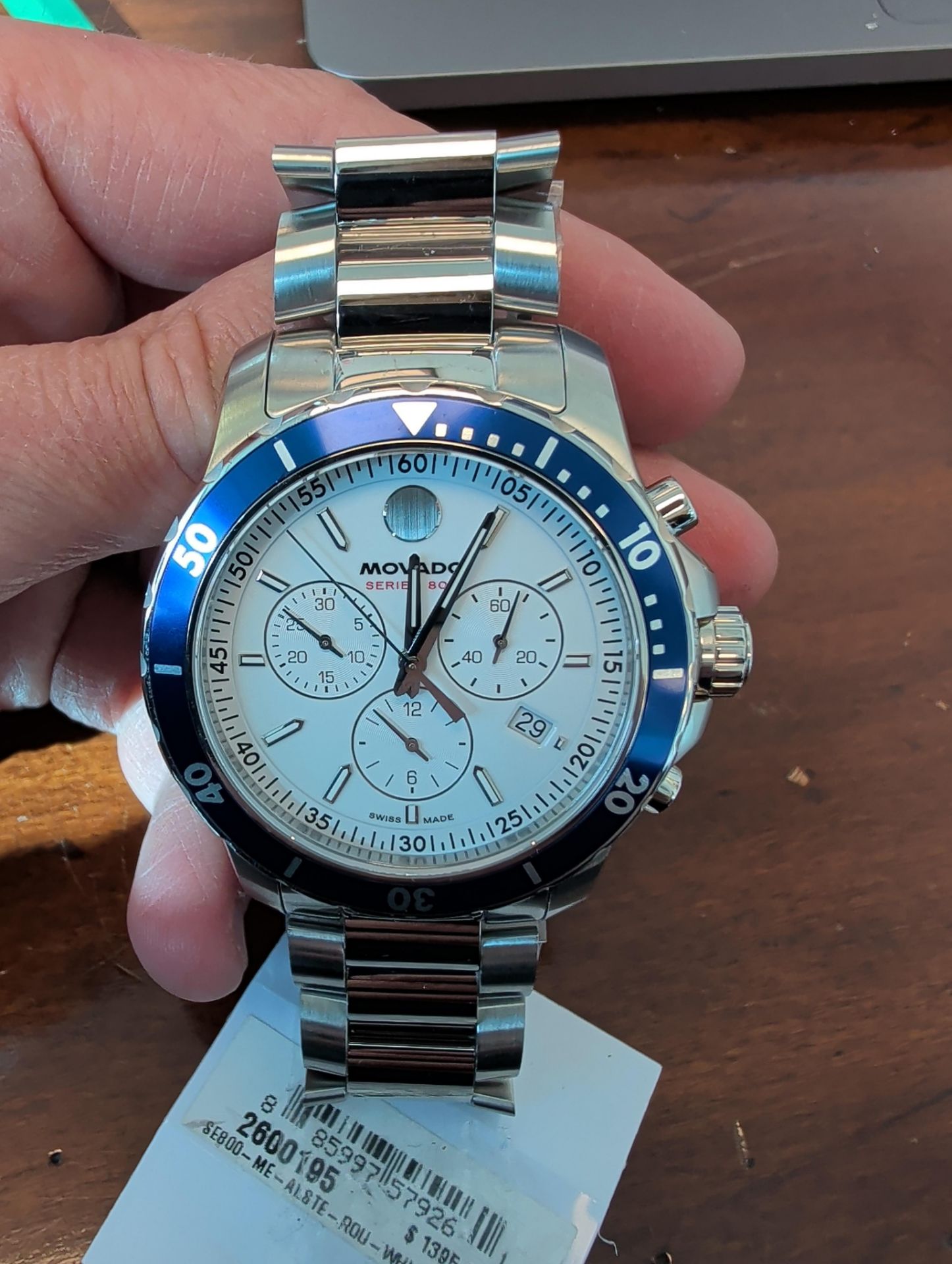 Movado 800 Chronograph Quartz White Dial Men's Watch Item No. 2600195 - Image 2 of 6