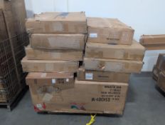 Miscellaneous furniture, sofa wedge piece, collard eagle, deck box, & Mo