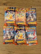 (6) Pokemon Scarlett and violet surging Sparks booster packs