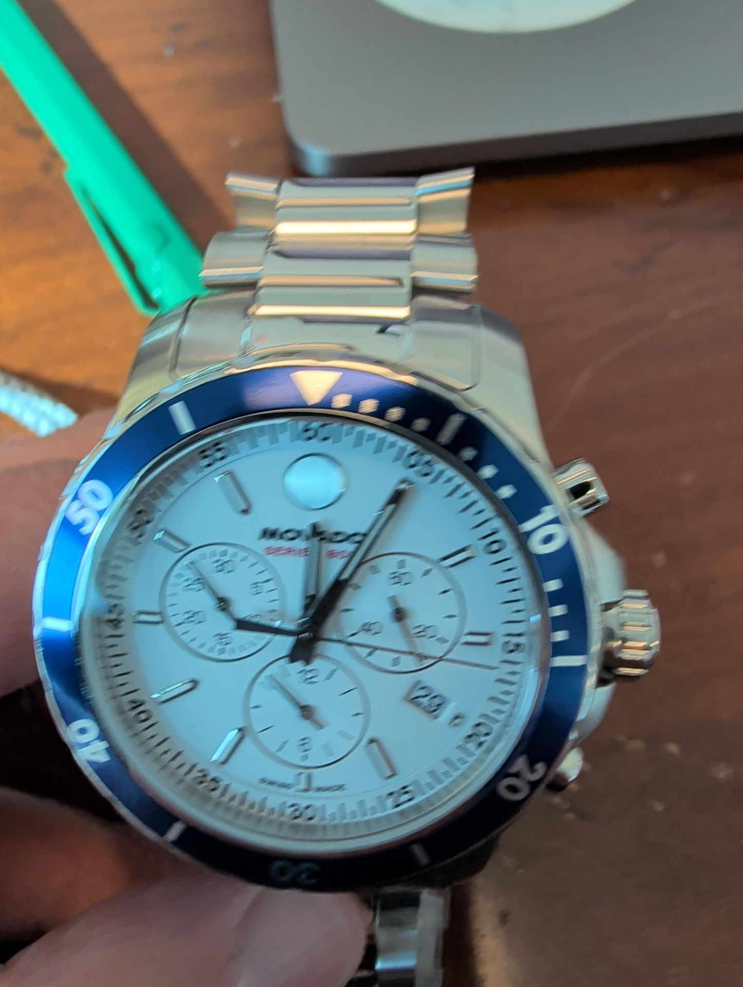 Movado 800 Chronograph Quartz White Dial Men's Watch Item No. 2600195 - Image 6 of 6