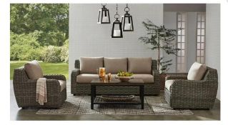 Athena collection four piece motion club and sofa deep seating set