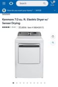 KENMORE top load washer and dryer