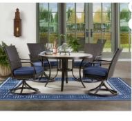 Heritage collection five piece dining set, indigo