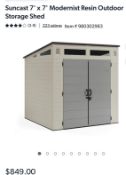 SUNCAST extra large vertical shed