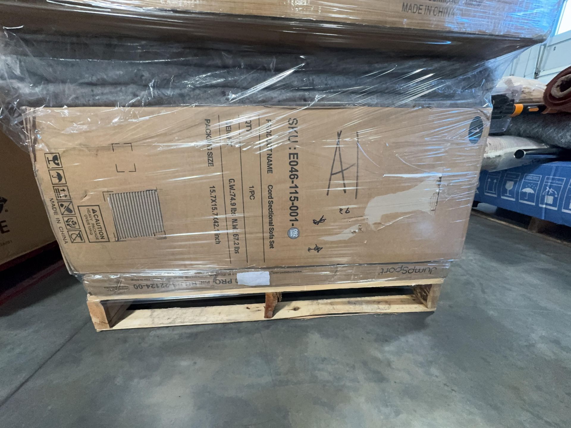 Cord sectional sofa, rug pad, 32 quart toaster oven an air fryer combo, welder CT Dash 418 pro, chai - Image 3 of 13