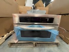 L KitchenAid microwave out of box, LG oven out of box