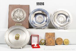 Konv. Verschiedenes, u.a. Bronzeplakette Frankreich "A. La Cloire Des Heros De Verdun ...